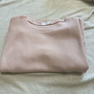 Double Zero Light Pink Crew Neck Sweater